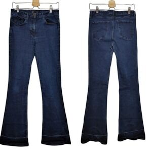 3x1 NYC Flare Jeans Mid Rise Alpha Dark Wash Super Stretch Slim Size‎ 30